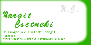 margit csetneki business card